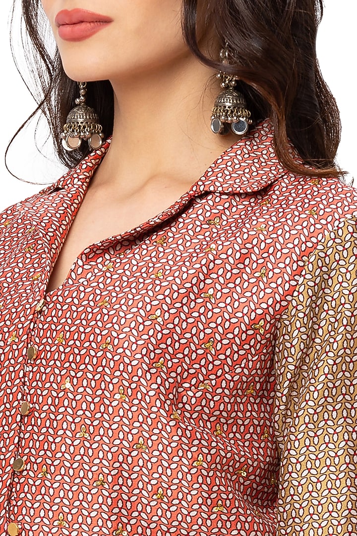 Yellow Printed Lehenga Set For Girls by Soup by Sougat Paul Kids at Pernia's Pop Up Shop