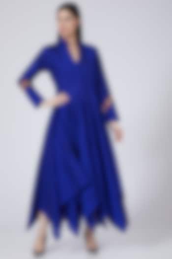 Cobalt Blue Handkerchief Kurta by Gulabo By Abu Sandeep at Pernia's Pop Up Shop