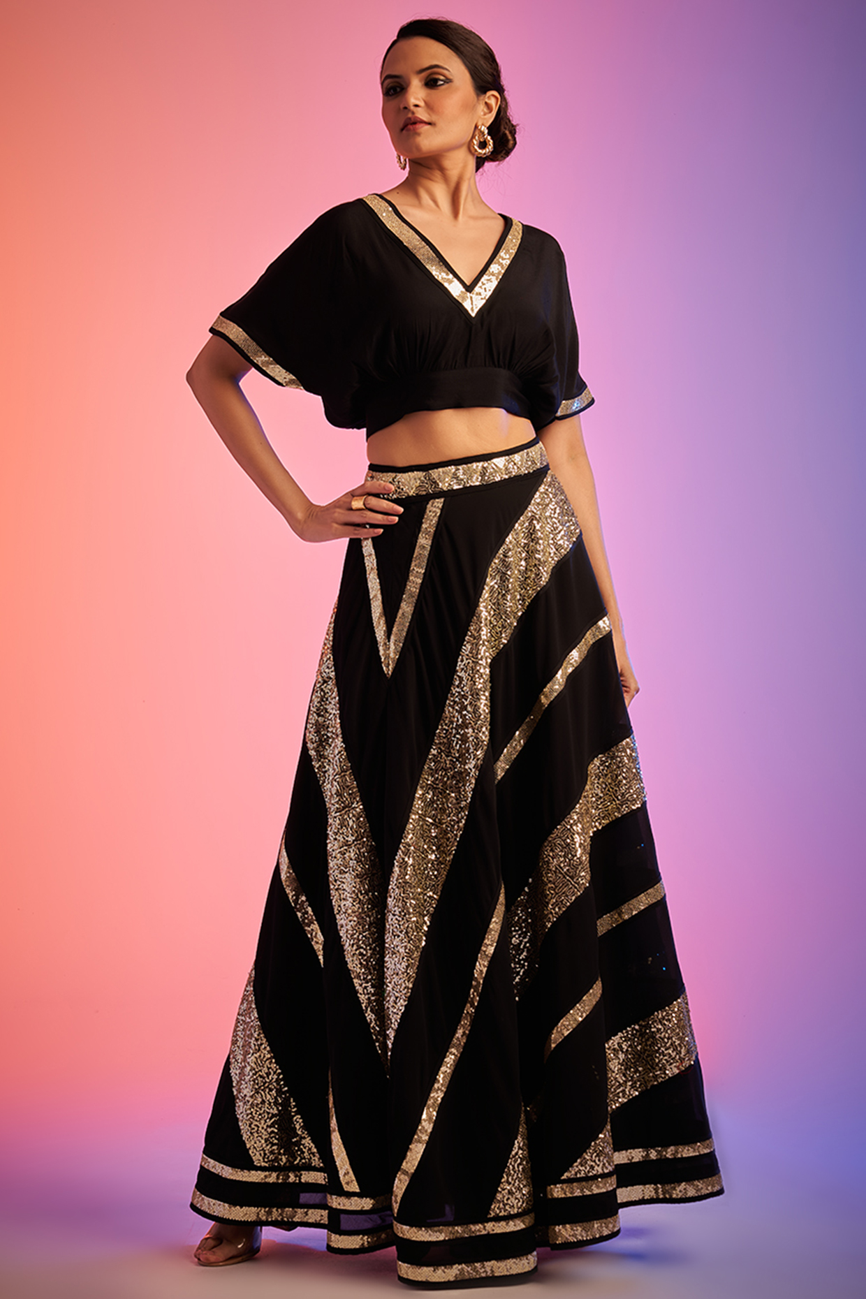 Black Shantoon Blouse by Gulabo By Abu Sandeep