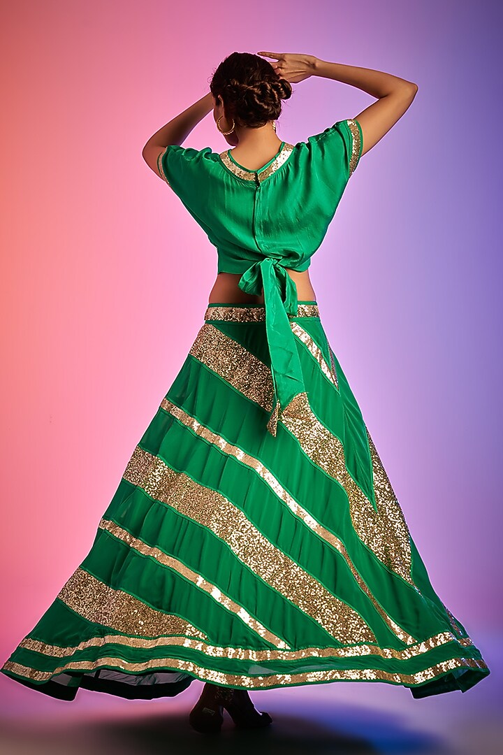 Green Shantoon Blouse by Gulabo By Abu Sandeep at Pernia's Pop Up Shop