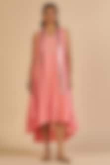 strapless open back dress Luxe Pale Pink Satin Dress main image 1