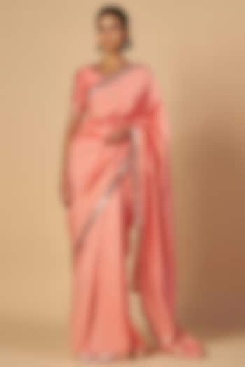 Pink Chanderi Blouse by Gulabo By Abu Sandeep at Pernia's Pop Up Shop