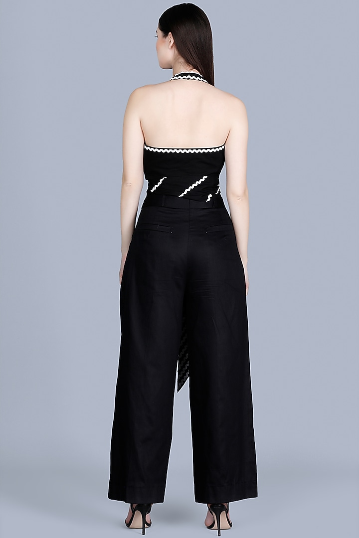 Black Cotton Cambric Blouse by Gulabo By Abu Sandeep at Pernia's Pop Up Shop