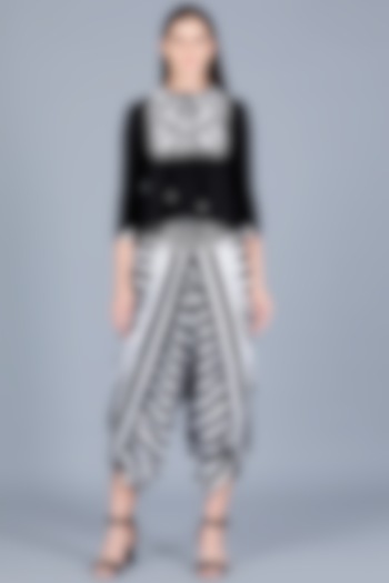 Black Embroidered Top by Gulabo By Abu Sandeep at Pernia's Pop Up Shop