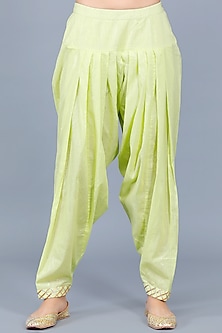 Lime Green Embroidered Salwar Pants Design by Gulabo By Abu Sandeep at ...