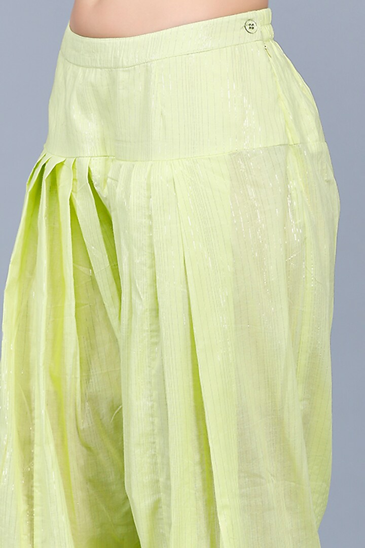 Lime Green Embroidered Salwar Pants by Gulabo By Abu Sandeep at Pernia's Pop Up Shop