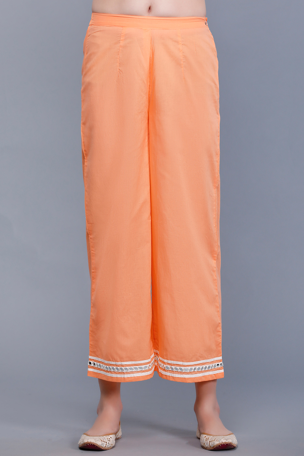 Peach Embroidered Ijar Pants by Gulabo By Abu Sandeep at Pernia's Pop Up Shop