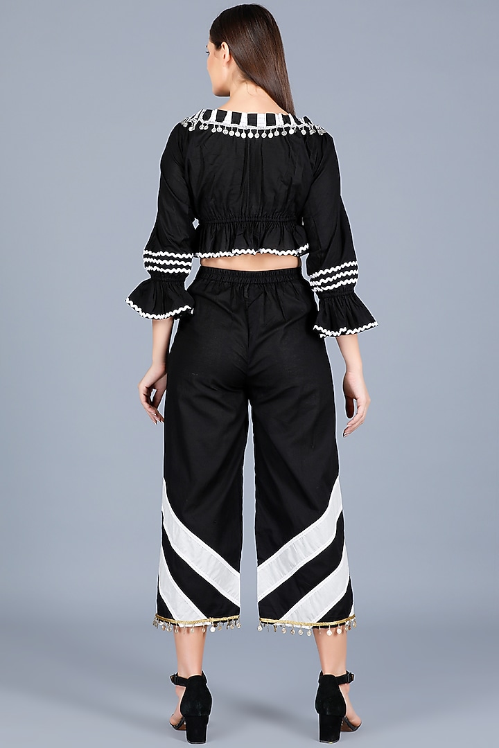 Black Embroidered Top by Gulabo By Abu Sandeep at Pernia's Pop Up Shop