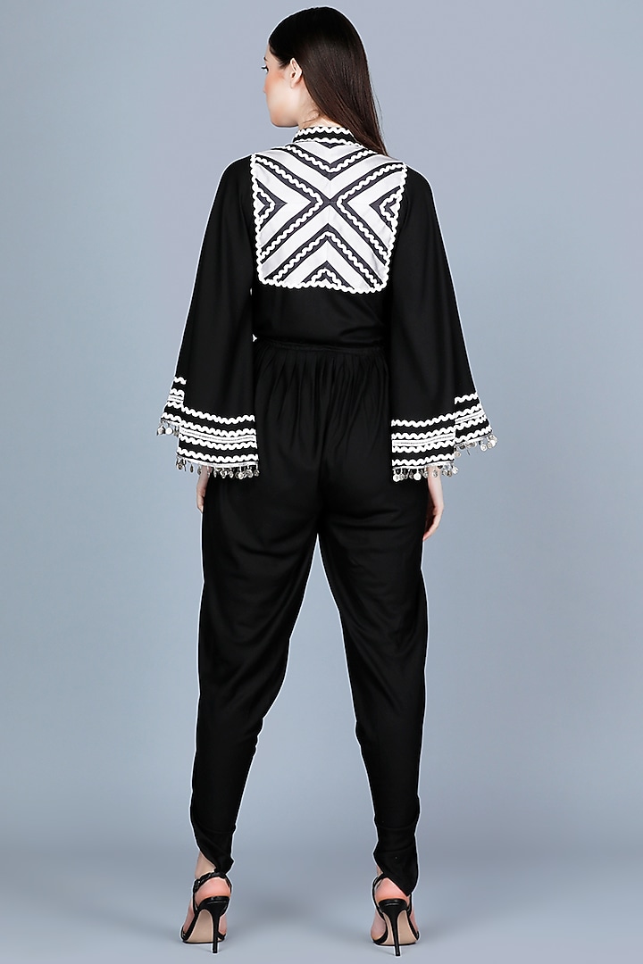 Black Embroidered Jumpsuit by Gulabo By Abu Sandeep at Pernia's Pop Up Shop
