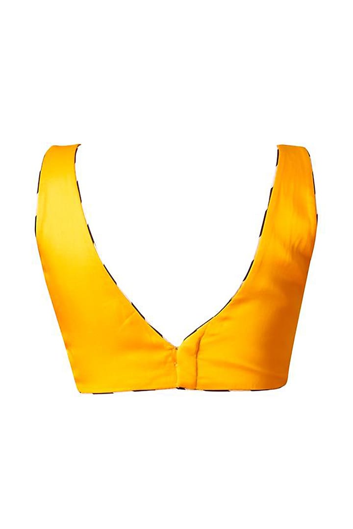 Mango Yellow Modal Satin Sleeveless Blouse by Gulabo By Abu Sandeep at Pernia's Pop Up Shop