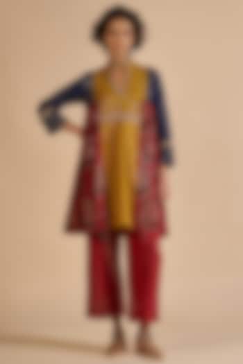 Multi-Colored Chanderi Kurta by Gulabo By Abu Sandeep at Pernia's Pop Up Shop