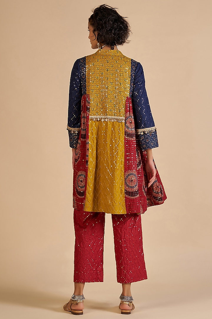 Multi-Colored Chanderi Kurta by Gulabo By Abu Sandeep at Pernia's Pop Up Shop