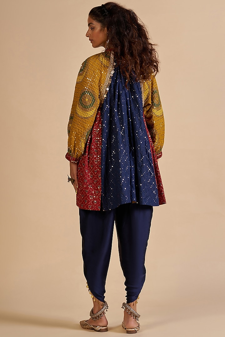 Multi-Colored Chanderi Tunic by Gulabo By Abu Sandeep at Pernia's Pop Up Shop