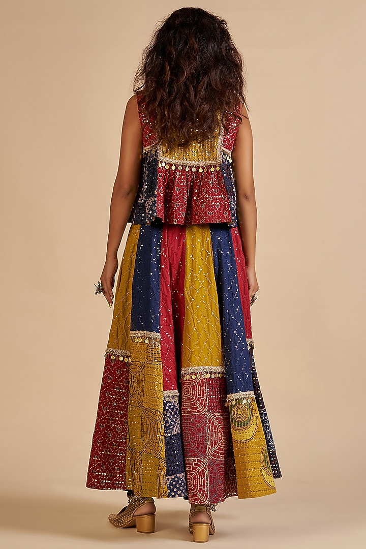 Multi-Colored Chanderi Top by Gulabo By Abu Sandeep at Pernia's Pop Up Shop