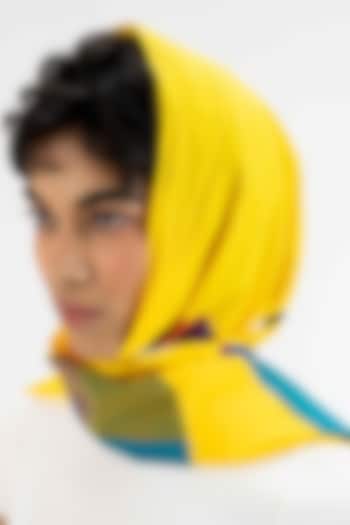 Yellow Cotton Polka Dot Printed Stole by Gulabo By Abu Sandeep at Pernia's Pop Up Shop