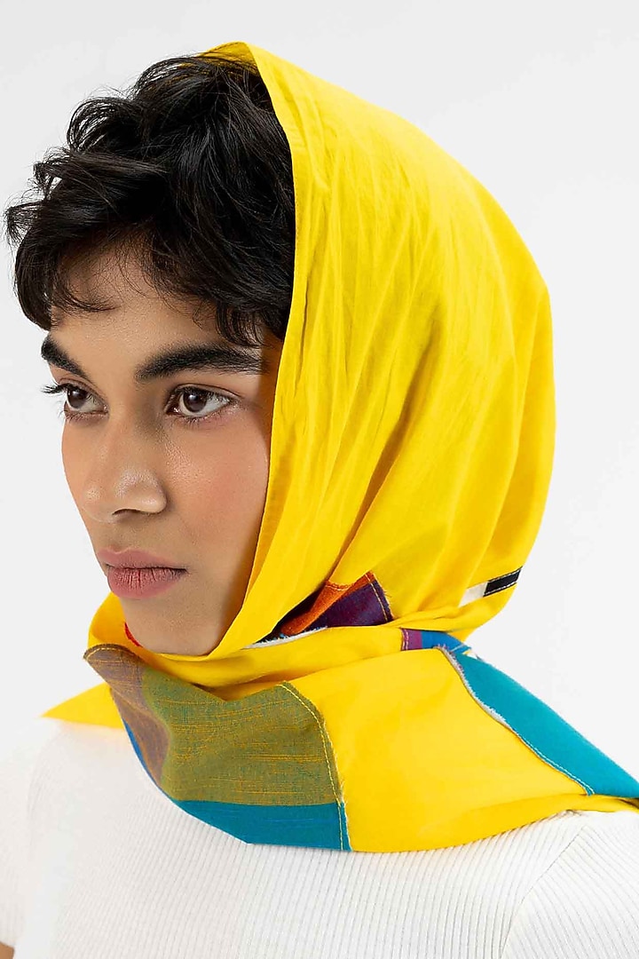 Yellow Cotton Polka Dot Printed Stole by Gulabo By Abu Sandeep at Pernia's Pop Up Shop