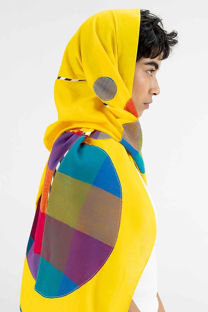 Yellow Cotton Polka Dot Printed Stole by Gulabo By Abu Sandeep at Pernia's Pop Up Shop