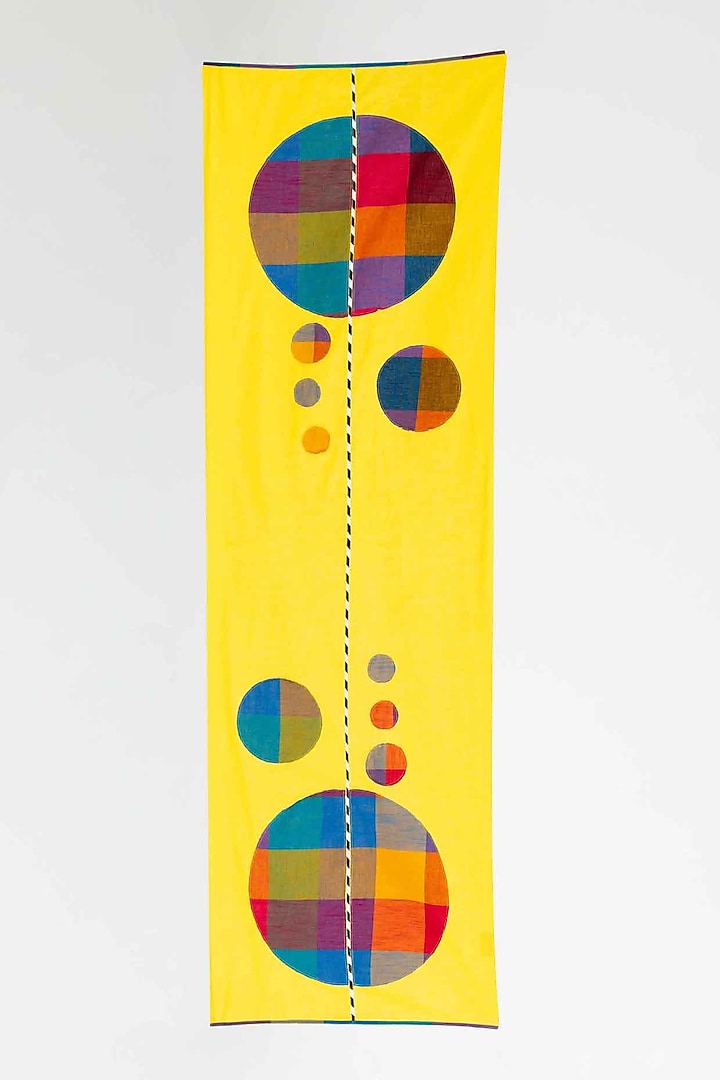 Yellow Cotton Polka Dot Printed Stole by Gulabo By Abu Sandeep at Pernia's Pop Up Shop