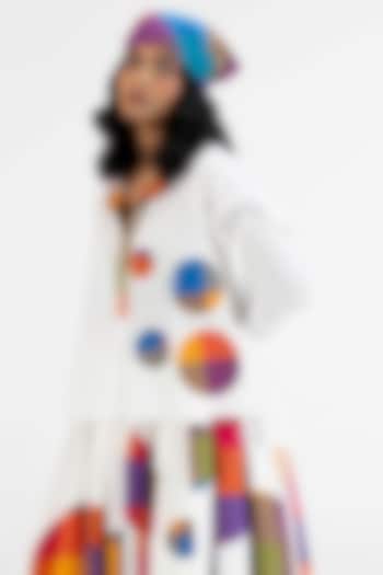 Off-White Cotton Polka Dot Printed Top by Gulabo By Abu Sandeep at Pernia's Pop Up Shop
