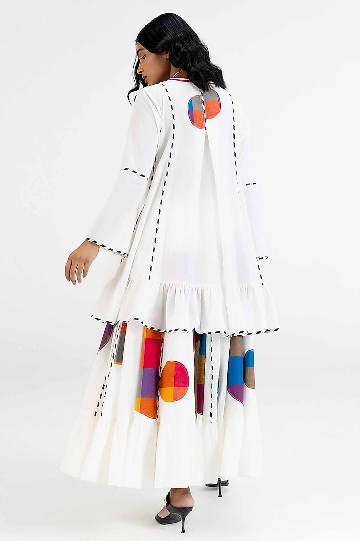 Off-White Cotton Polka Dot Printed Tunic by Gulabo By Abu Sandeep at Pernia's Pop Up Shop