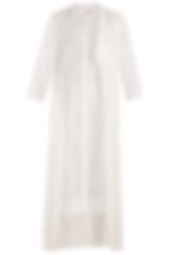 Off White Embroidered Godart Coat by Gulabo By Abu Sandeep at Pernia's Pop Up Shop