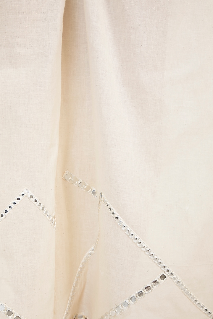 Off White Embroidered Palazzo Pants by Gulabo by Abu Sandeep at Pernia's Pop Up Shop