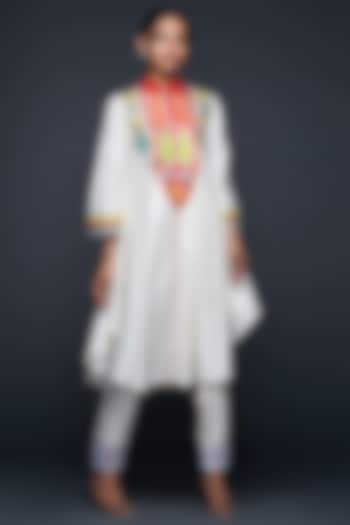 Off-White Cotton Silk D-Tunic by Gulabo By Abu Sandeep at Pernia's Pop Up Shop