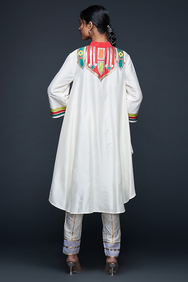 Off-White Cotton Silk D-Tunic by Gulabo By Abu Sandeep at Pernia's Pop Up Shop