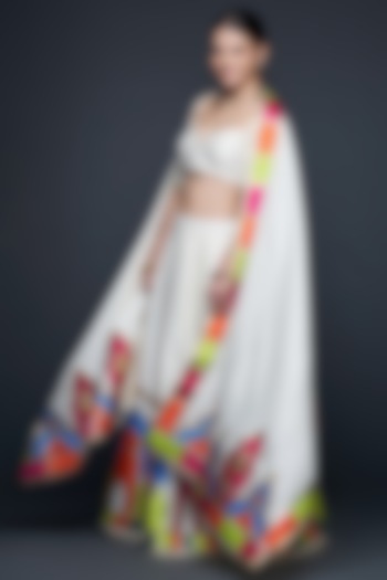 Off-White Cotton Silk Motif Dupatta by Gulabo By Abu Sandeep at Pernia's Pop Up Shop