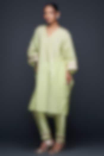 Pista Green Chanderi Pants by Gulabo By Abu Sandeep at Pernia's Pop Up Shop