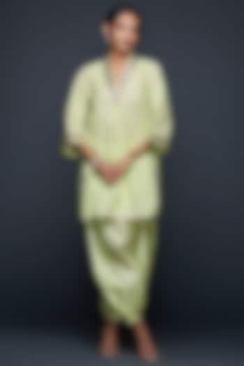 Pista Green Jamdani Salwar Pants by Gulabo By Abu Sandeep at Pernia's Pop Up Shop