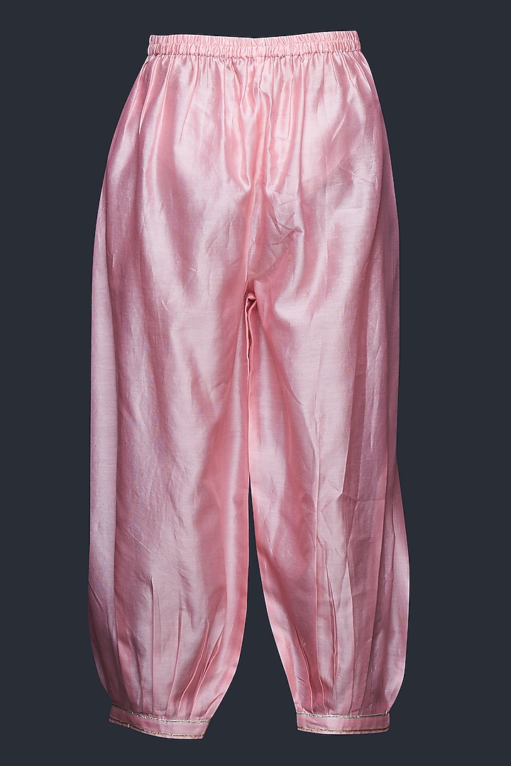 Peach Jamdani Salwar Pants by Gulabo By Abu Sandeep at Pernia's Pop Up Shop
