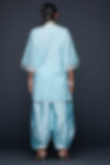 Blue Jamdani Salwar Pants by Gulabo By Abu Sandeep at Pernia's Pop Up Shop