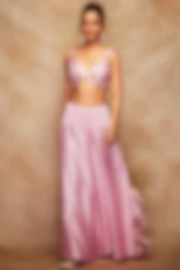 Pink Silk Bralette by Gulabo By Abu Sandeep at Pernia's Pop Up Shop