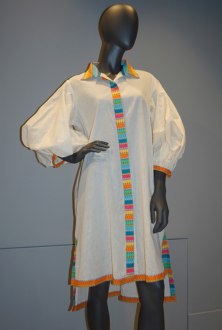 Off White Tunic Top by Gulabo By Abu Sandeep at Pernia's Pop Up Shop