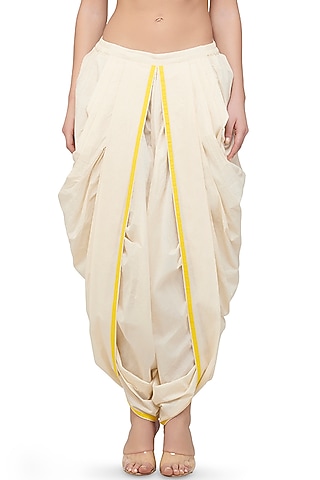 Off White Dhoti Pants by Gulabo By Abu Sandeep