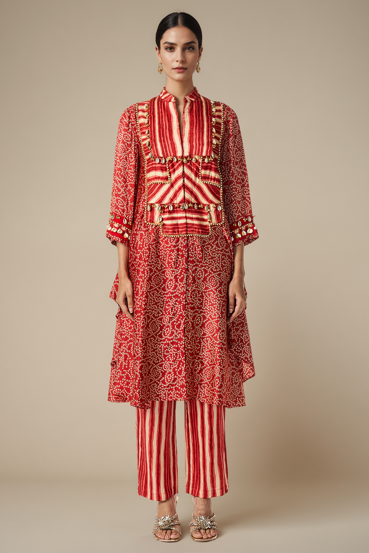 Maroon Modal Satin Kurta by Gulabo By Abu Sandeep at Pernia's Pop Up Shop