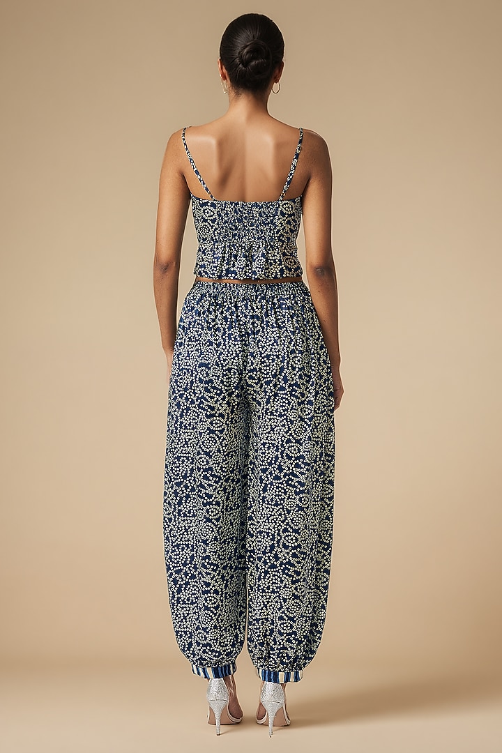 Blue Modal Satin Blouse by Gulabo By Abu Sandeep at Pernia's Pop Up Shop