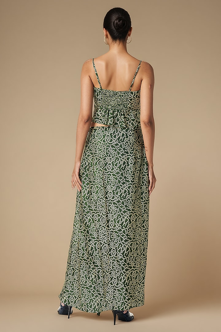 Olive Green Modal Satin Blouse by Gulabo By Abu Sandeep at Pernia's Pop Up Shop