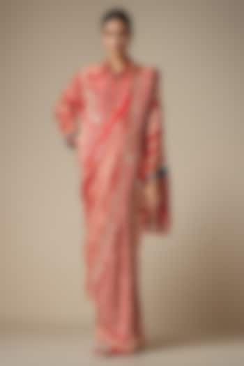 Maroon Modal Satin Party Wear Saree by Gulabo By Abu Sandeep at Pernia's Pop Up Shop