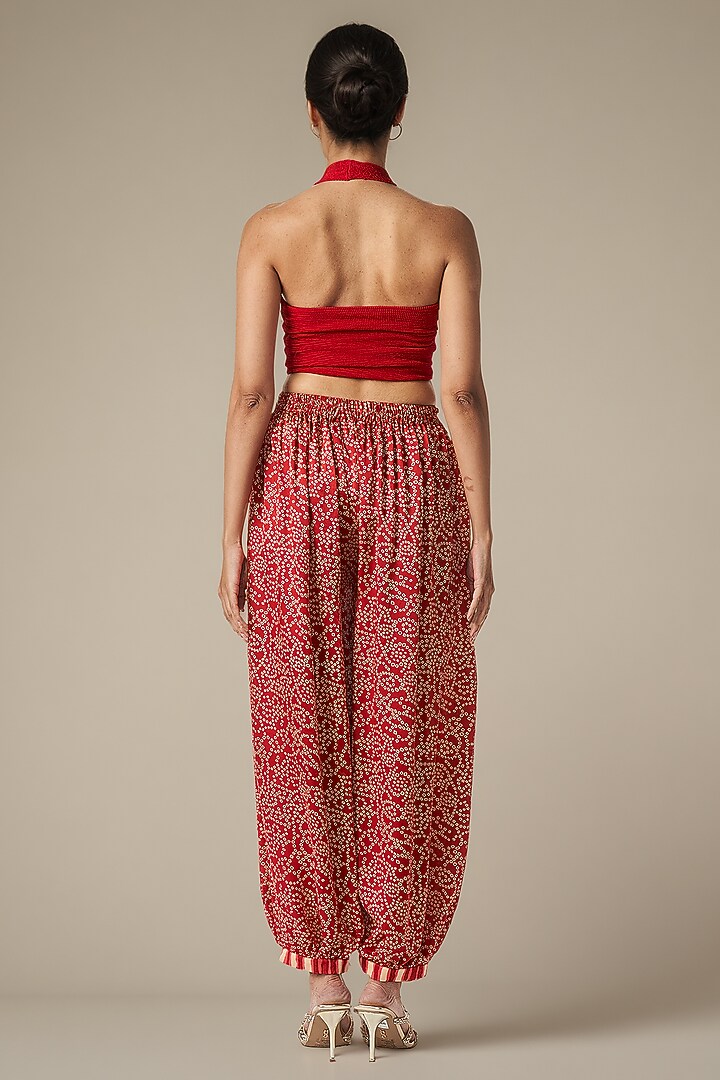 Maroon Modal Satin Salwar Pants by Gulabo By Abu Sandeep at Pernia's Pop Up Shop