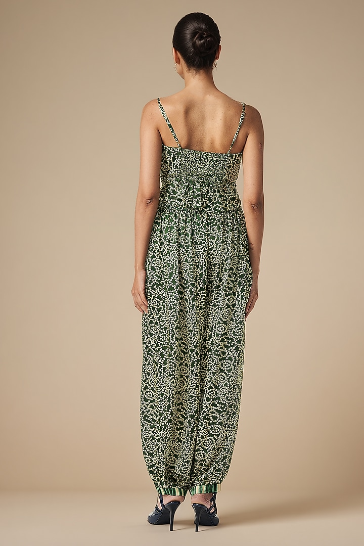 Olive Green Modal Satin Salwar Pants by Gulabo By Abu Sandeep at Pernia's Pop Up Shop