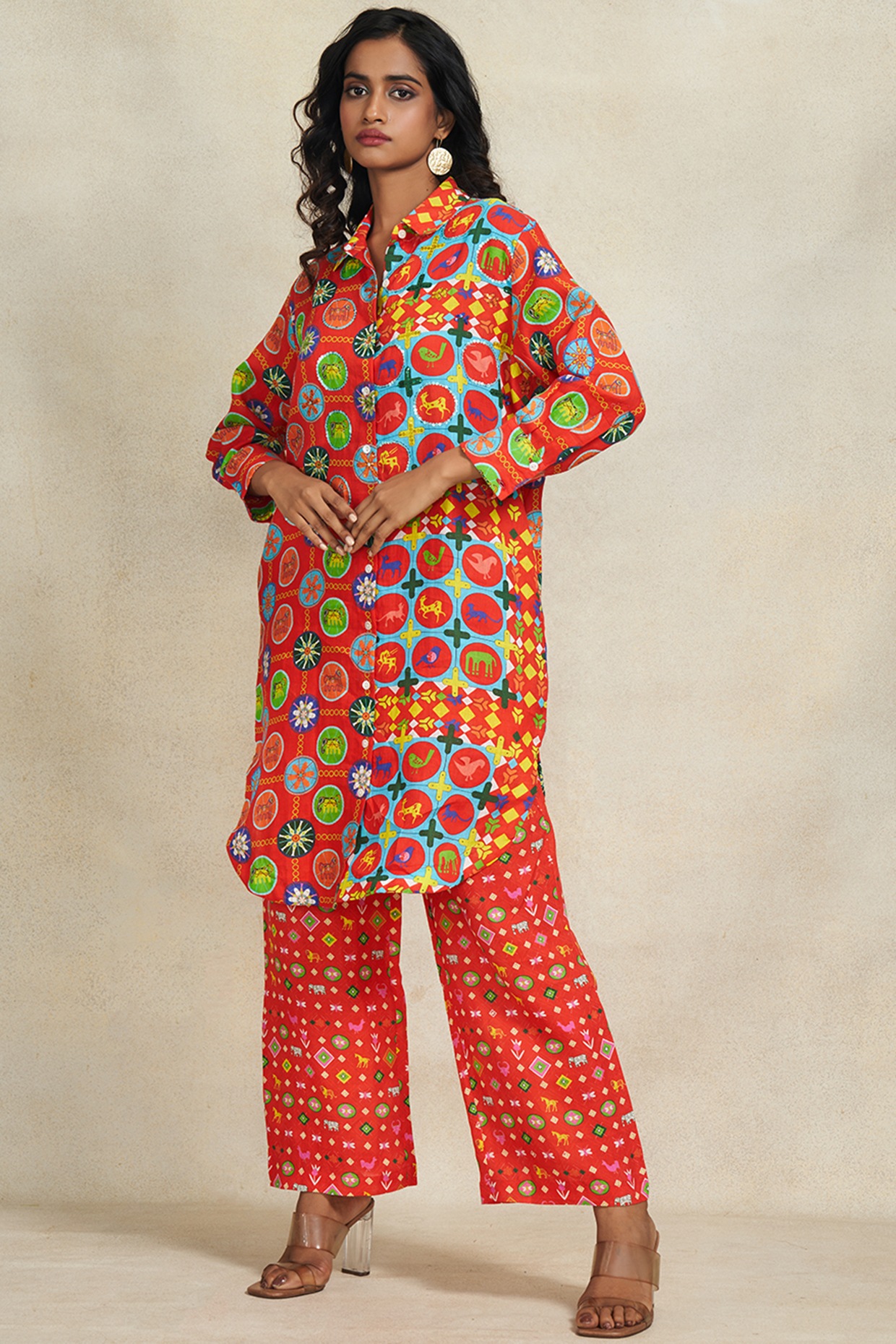 Buy Yara Red Sequins Kurti by Designer GULABO BY ABU SANDEEP Online at  Ogaan.com