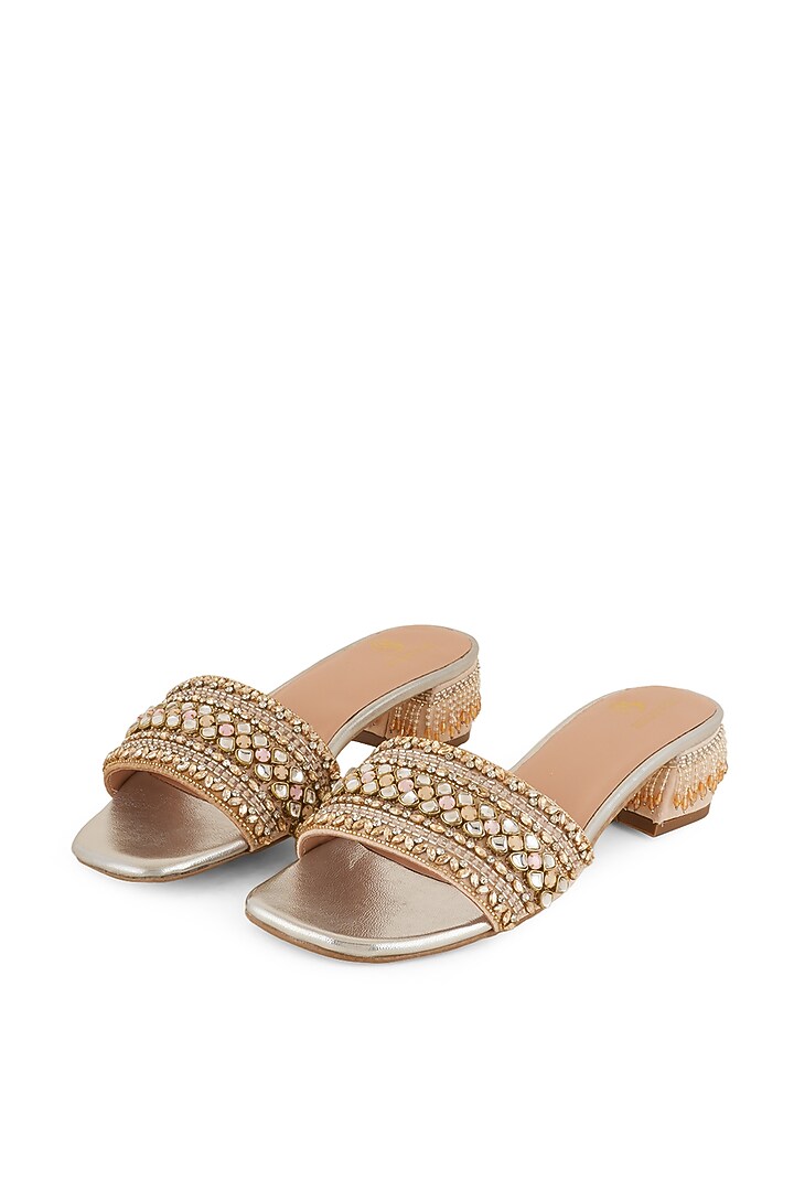 Pink Faux Leather Heels by Shilpsutra at Pernia's Pop Up Shop