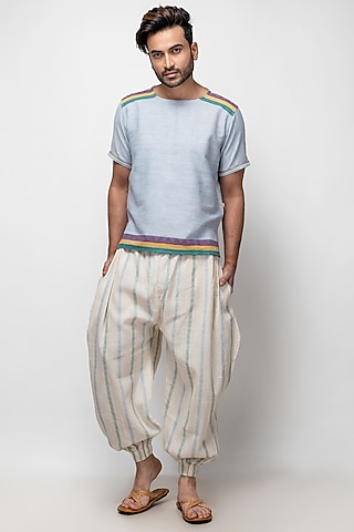 Beige Organic Cotton Pants by Sepia Stories Men