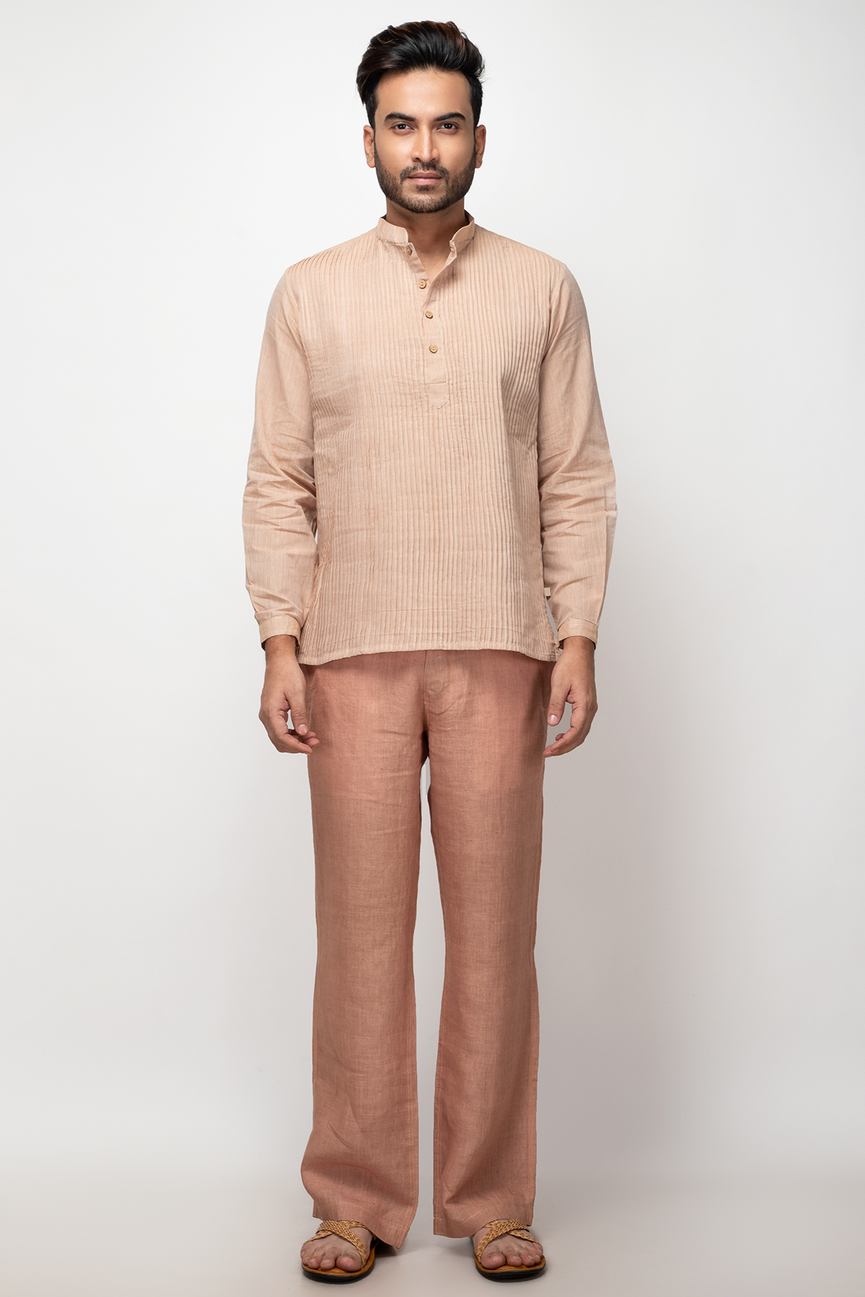 Blush Pure Linen Pants by Sepia Stories Men at Pernia's Pop Up Shop