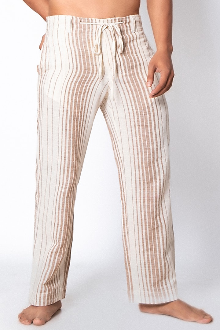 Off-White Organic Cotton Pants by Sepia Stories Men