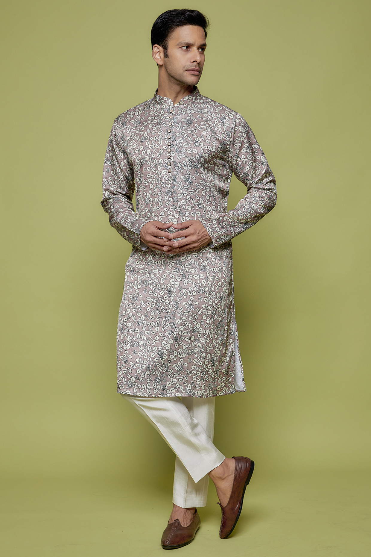 Multi-Colored Polyester Floral Digital Printed Kurta Set by SVEN SUITS at Pernia's Pop Up Shop