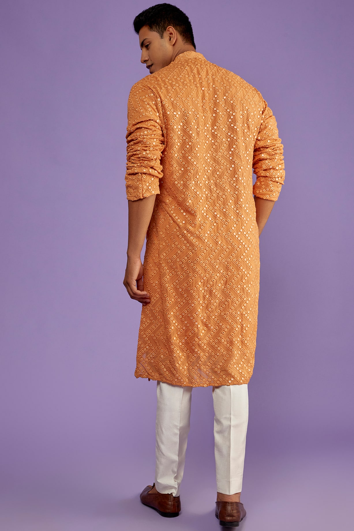 Babyhug Full Sleeve Georgette Embroidered Kurta with Pyjama Set- Teal