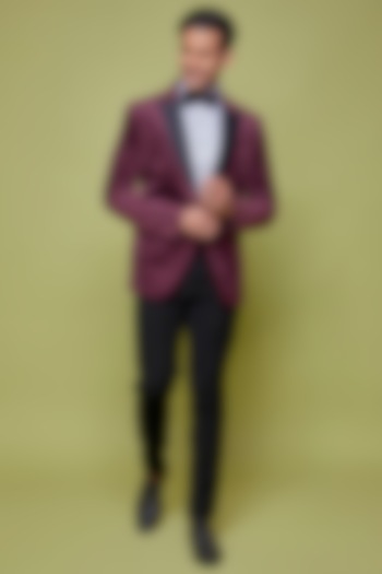 Night Hibiscus Velvet Tuxedo Set by SVEN SUITS at Pernia's Pop Up Shop